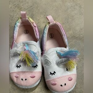 wonder nation Unicorn Slip-On Sneakers - White, Pink & Multicolor